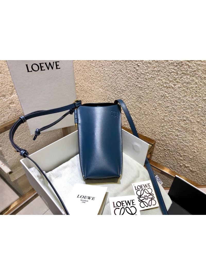 Loewe Gate Pocket in Smooth Calfskin 18756 Blue 