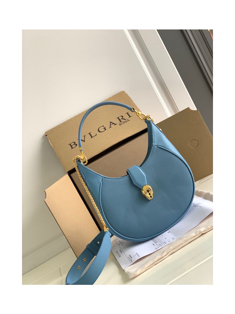 Bvlgari Serpenti Ellipse Shoulder Bag 291636 sapphire blue 