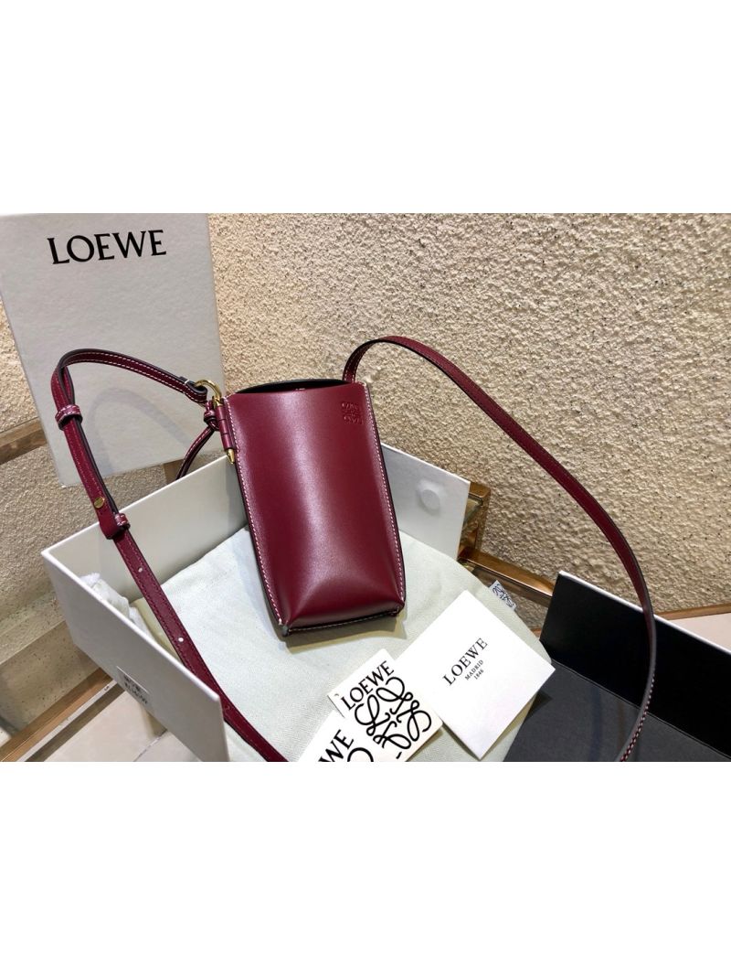 Loewe Gate Pocket in Smooth Calfskin 18756 Wine 