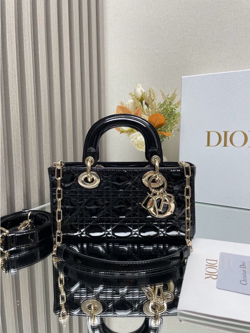 Dior Lady D-Joy Micro Bag Patent Calfskin S0910O Black