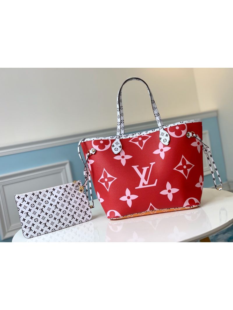 Louis Vuitton LV Beach 19s Summer Neverfull MM Bag M44567 Red
