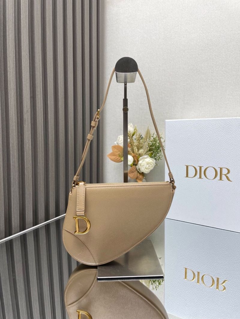 Dior Saddle Rodeo Pouch Biscuit Goatskin S5909C