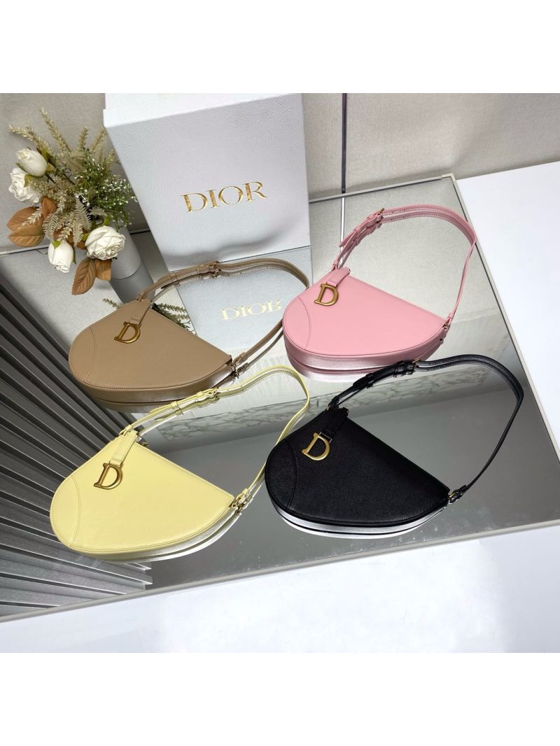 Dior Saddle Rodeo Pouch Pink Goatskin S5909C