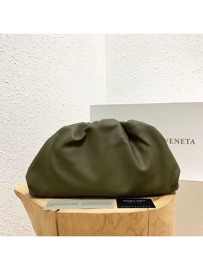 Bottega Veneta BV The Pouch in Butter Calf 576227 Kaki