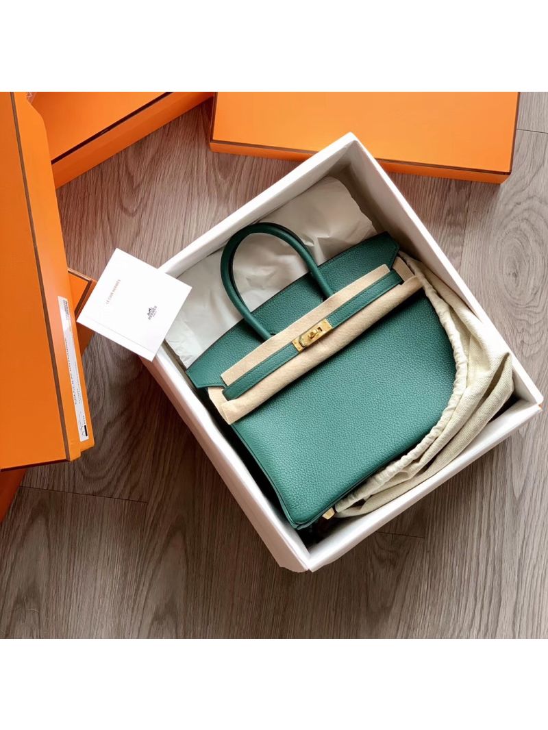 Hermes Birkin Malachite Green Togo Leather