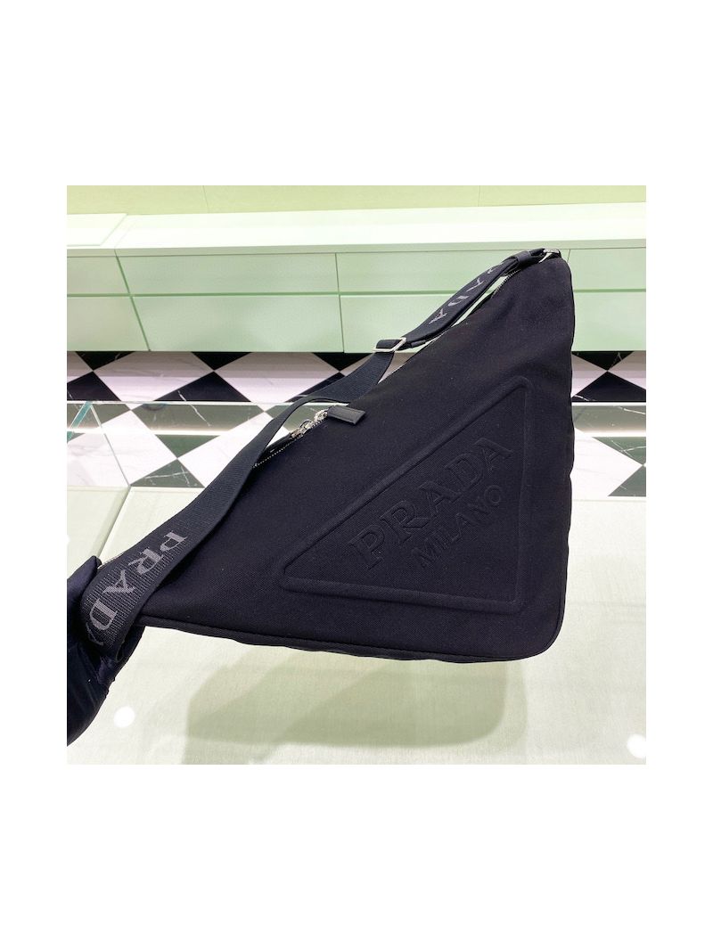 Canvas Prada Triangle Bag 2VY007 Black
