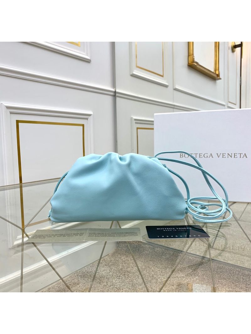 Bottega Veneta BV The Pouch 20 in Butter Calf 585852 Baby Blue