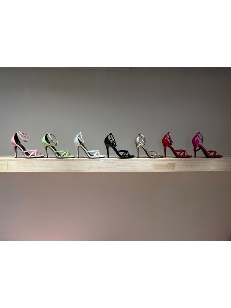 Gucci Strappy Sandal With Double G 748868 Patent Leather