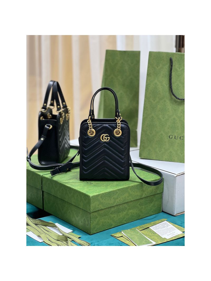 Gucci GG Marmont Matelassé Mini bag 696123 Black