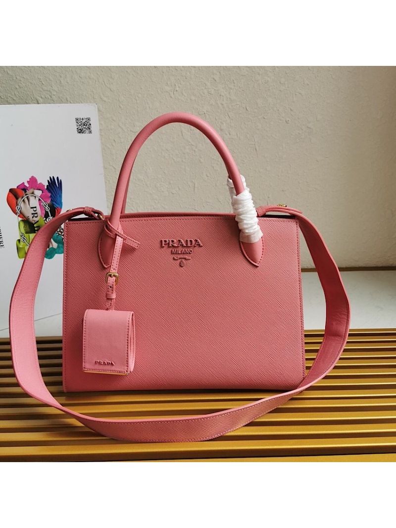 Prada Monochrome Ligh pink Saffiano Leather Bag