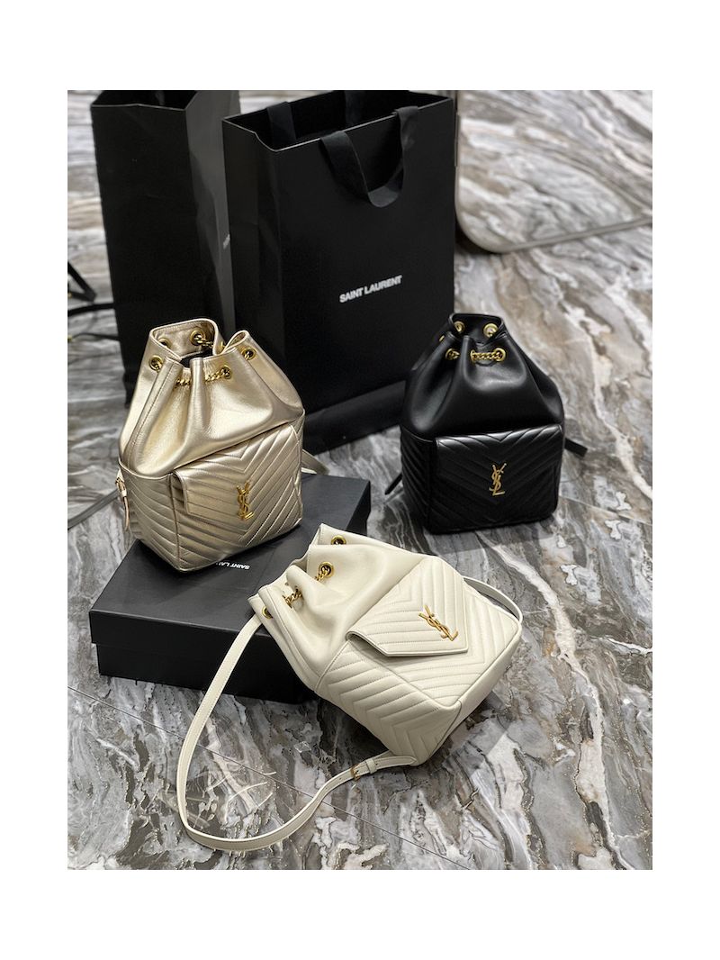 YSL Saint Laurent Joe Backpack In Lambskin 672609 Black