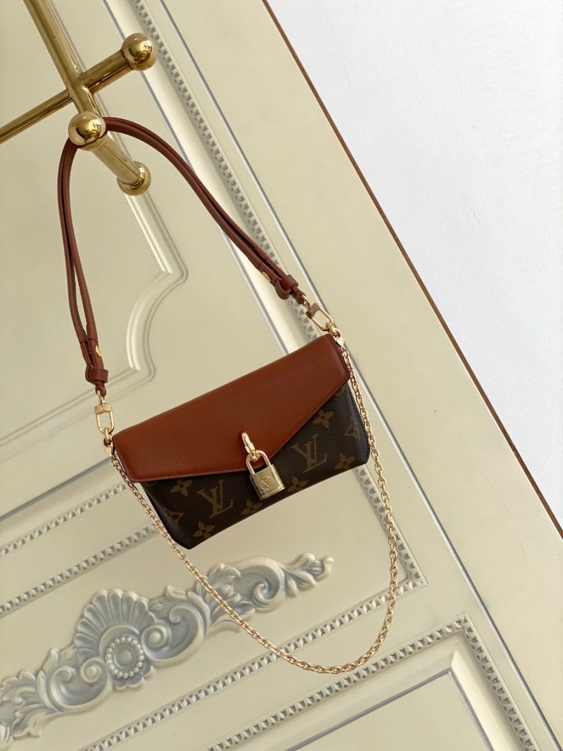 Louis Vuitton LV Padlock On Strap Handbag M80559 Monogram with Brown