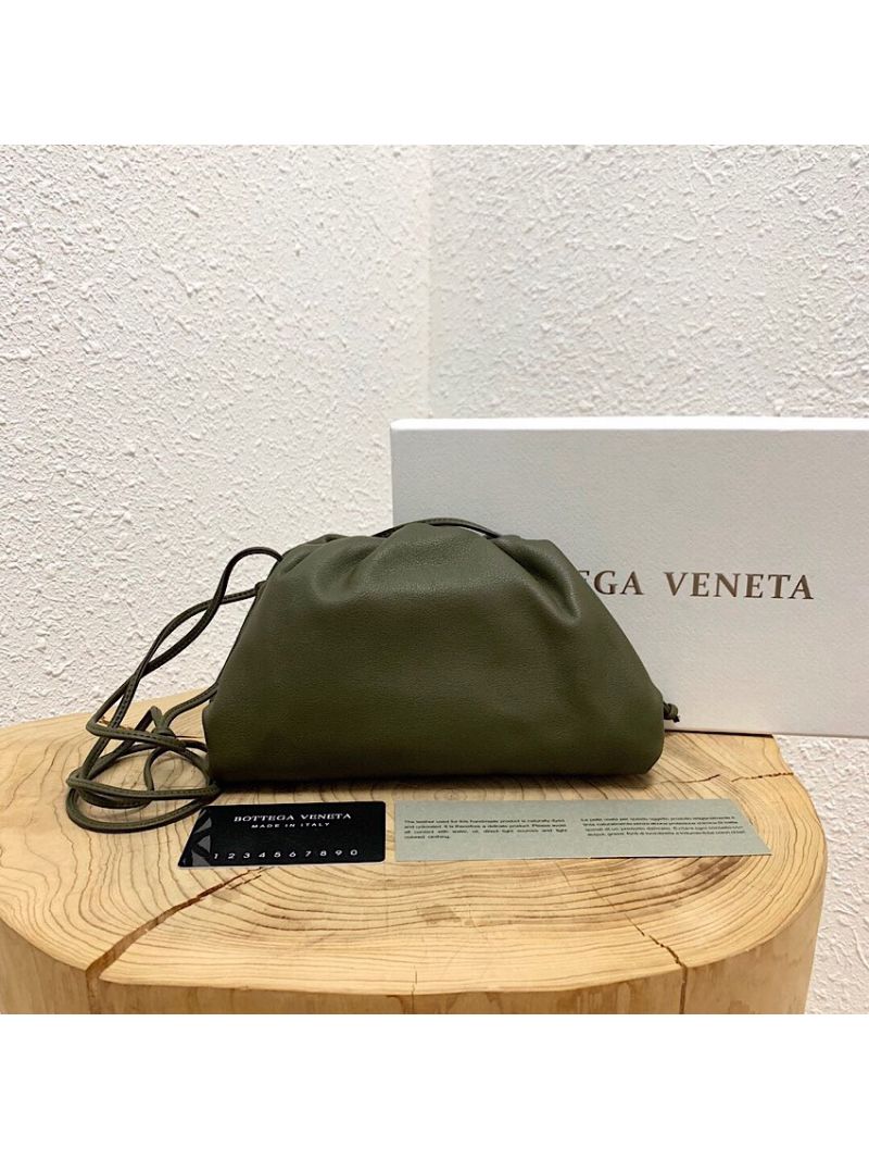 Bottega Veneta BV The Pouch 20 in Butter Calf 585852 Kaki