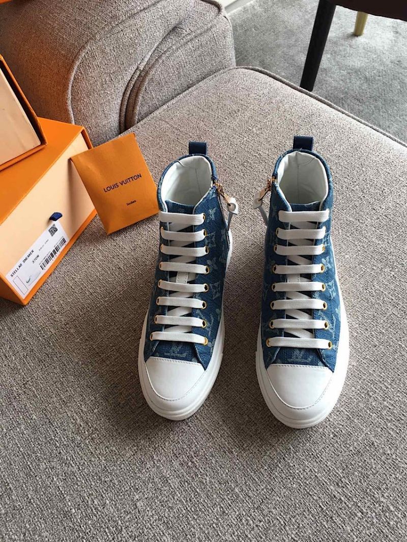 Louis Vuitton LV Stellar Sneaker Boot 1A4VTE Denim Blue
