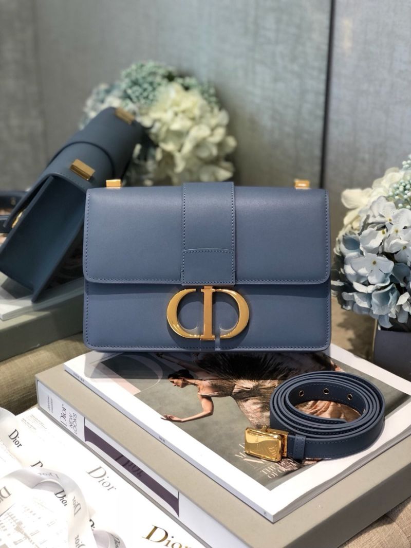 Dior 30 Montaigne Calfskin Bag in Denim Blue