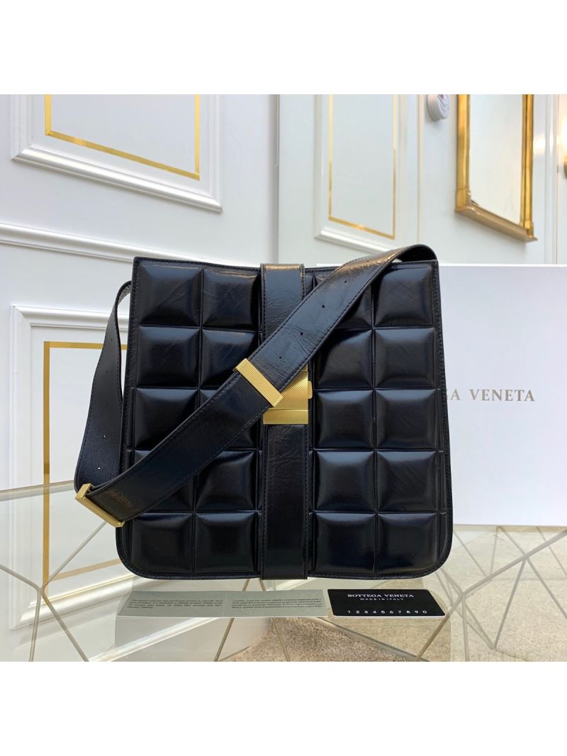 Bottega Veneta BV Padded Marie Bag in Paper Calf 578344 Black