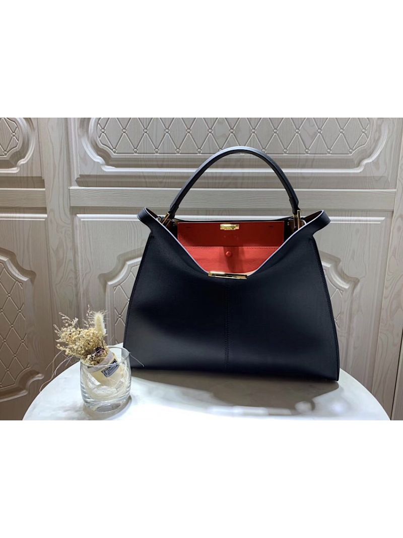 Fendi Peekaboo X-Lite Black Leather Bag 8BN304 