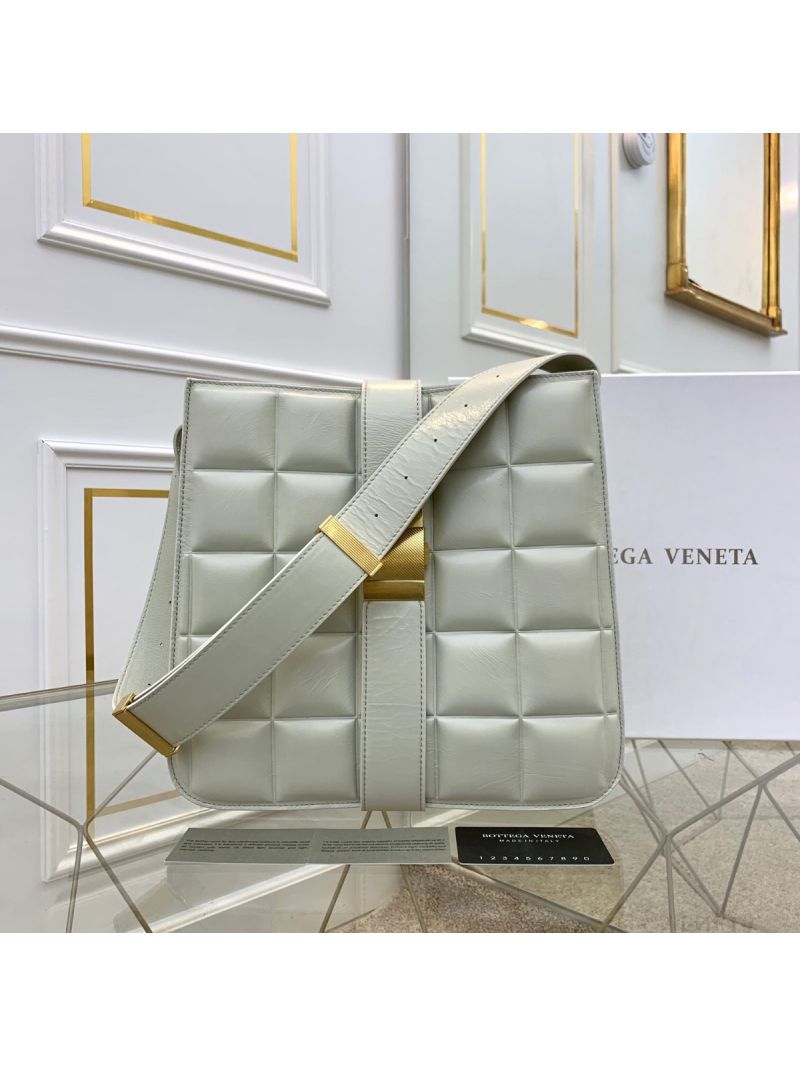 Bottega Veneta BV Padded Marie Bag in Paper Calf 578344 White