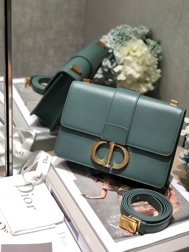 Dior 30 Montaigne Calfskin Bag in Storm Blue 