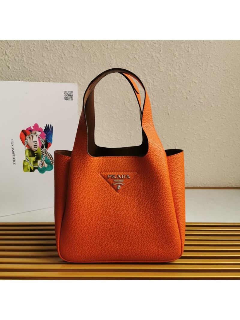 Prada Leather Handbag 1BG335 Orange