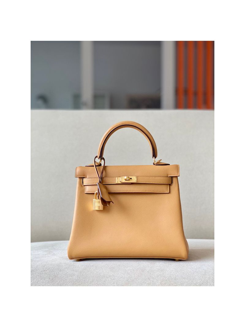 Hermes Kelly Swift 25 28 32 Bag Sakura 4B Biscuit