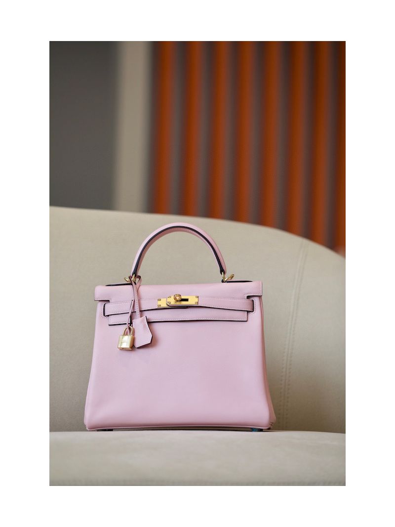 Hermes Kelly Swift 25 28 32 Bag Rose Sakura