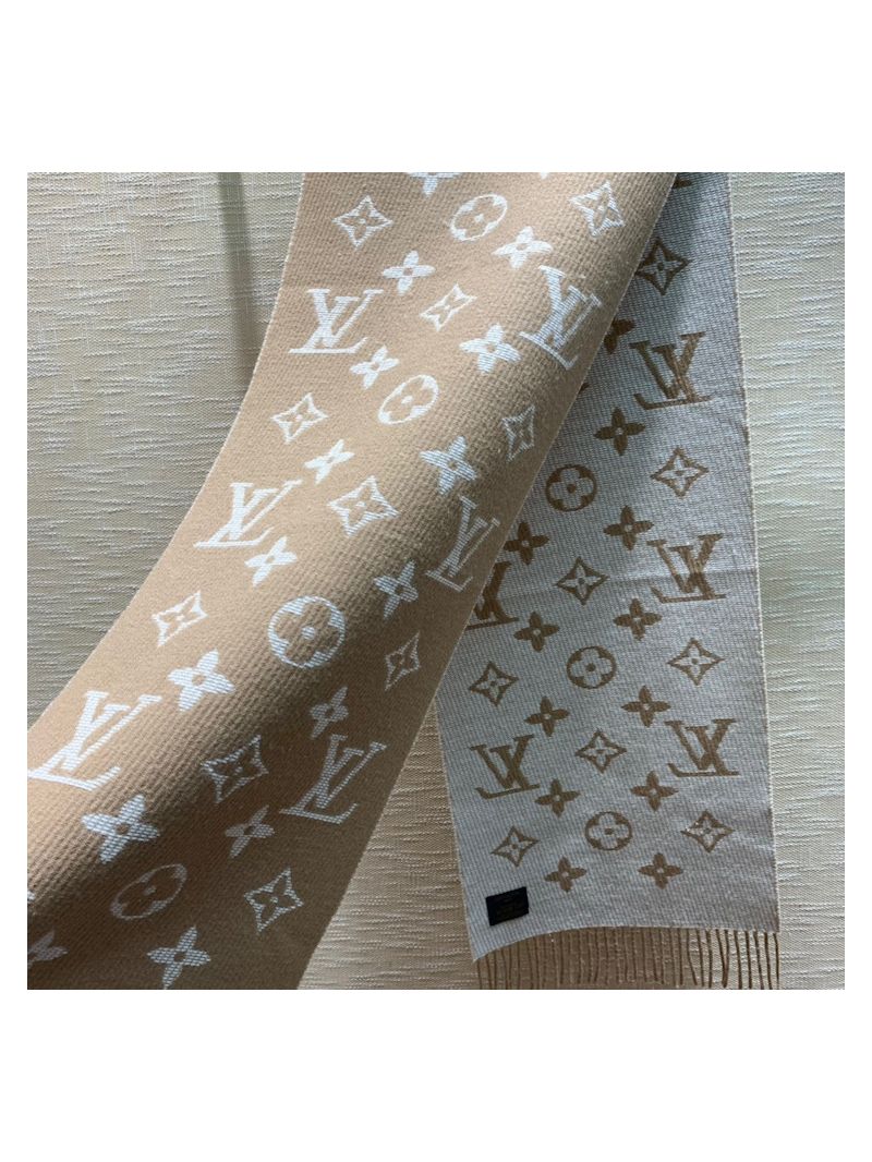 Louis Vuitton Daily LV Scarf M76701 Black Beige Pink