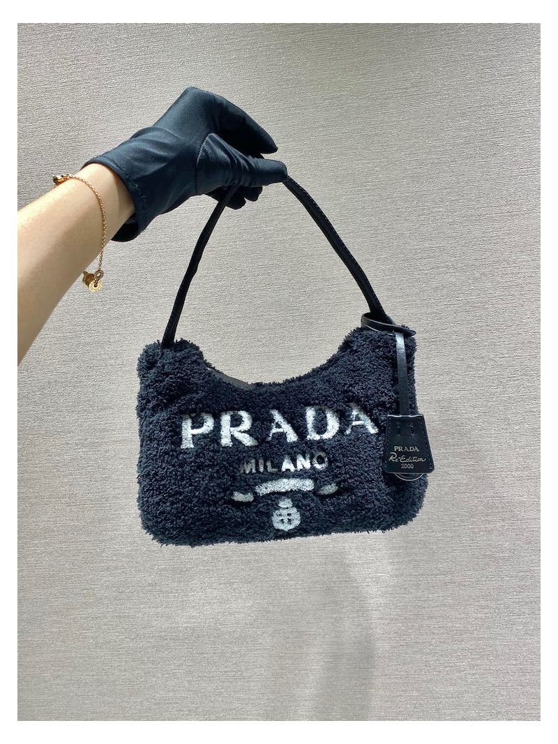 Prada Re-edition 2000 Terry Mini-bag 1NE515 Black