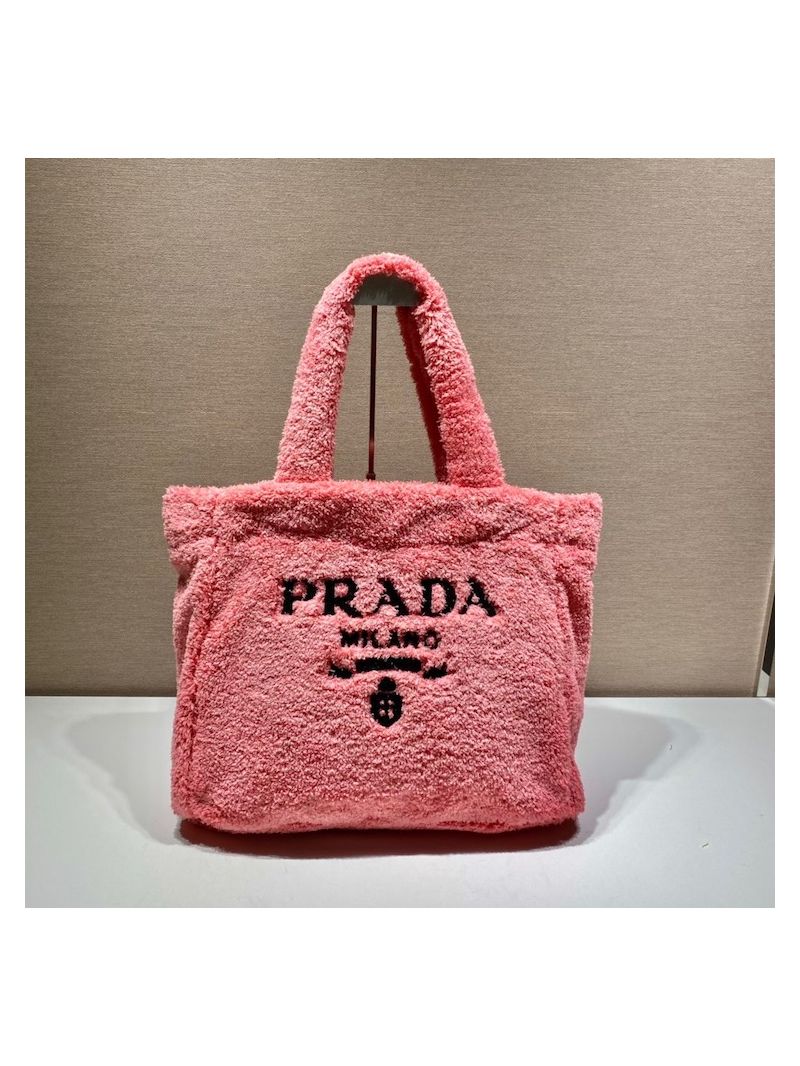 Prada Terry Tote Bag 1BG130 Pink