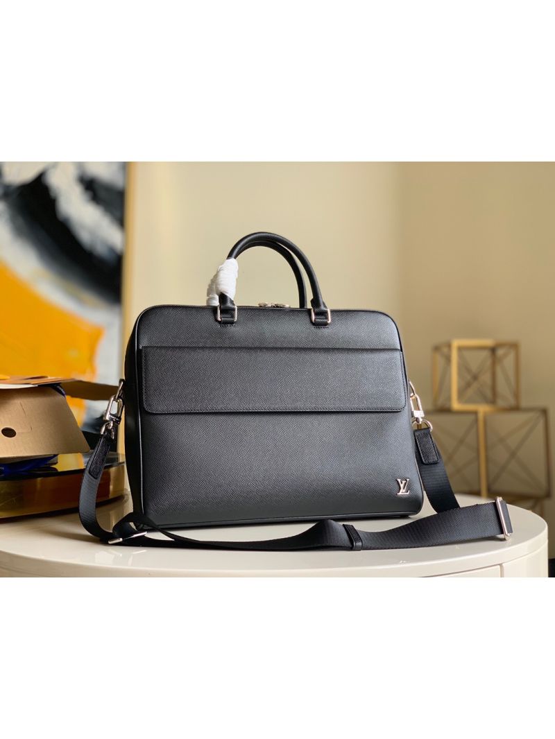 Louis Vuitton LV Alex Briefcase M30440 in Black Taiga Leather