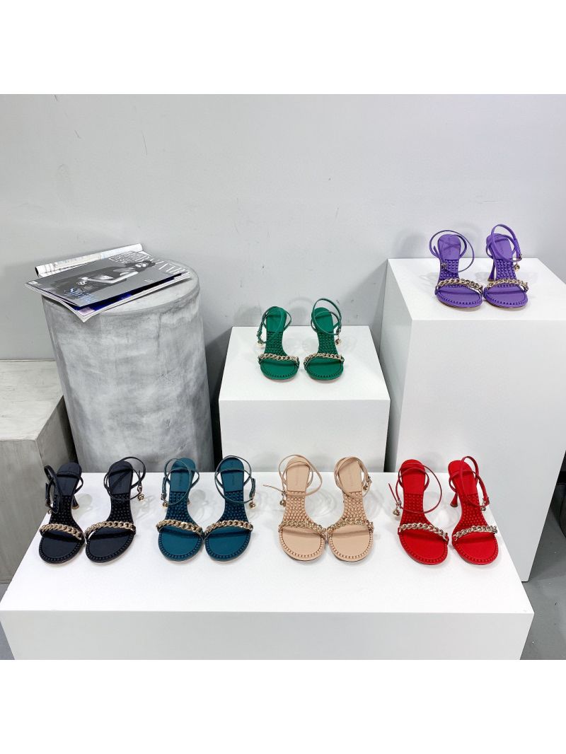 Bottega Veneta BV Dot Leather Sandals 667178 Green