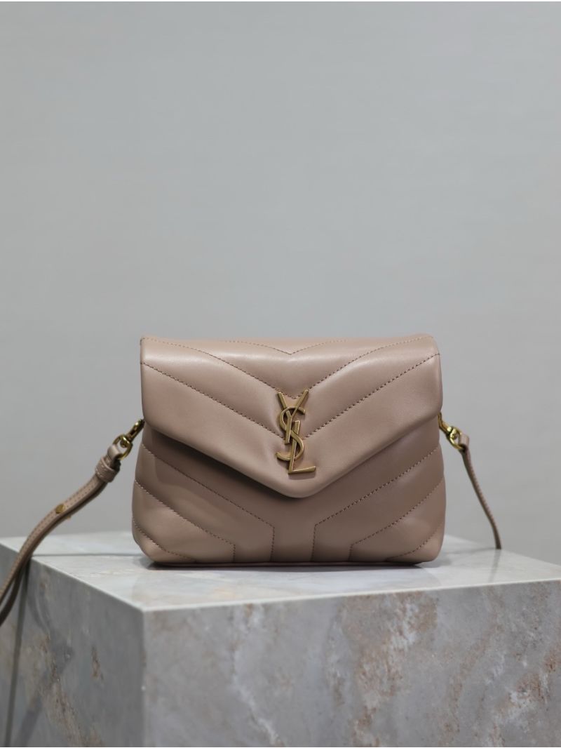 Yves Saint Laurent YSL Loulou Toy Bag In Matelassé "Y" Leather 467072 Powder Pink