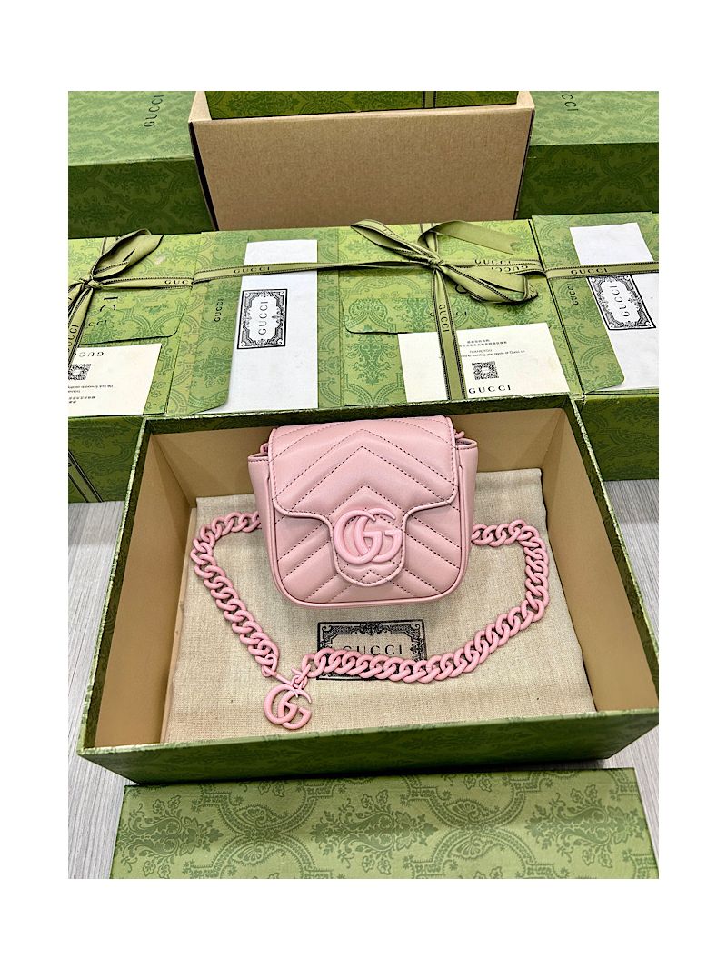 Gucci GG Marmont Matelassé Belt Bag 739599 Light Pink