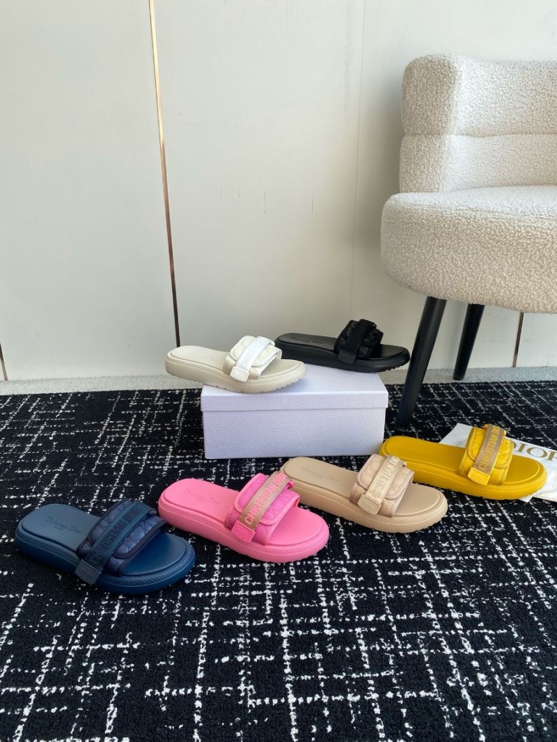 Dior Dio(r)evolution Slide Quilted Cannage Leather-Effect Fabric KCO041F