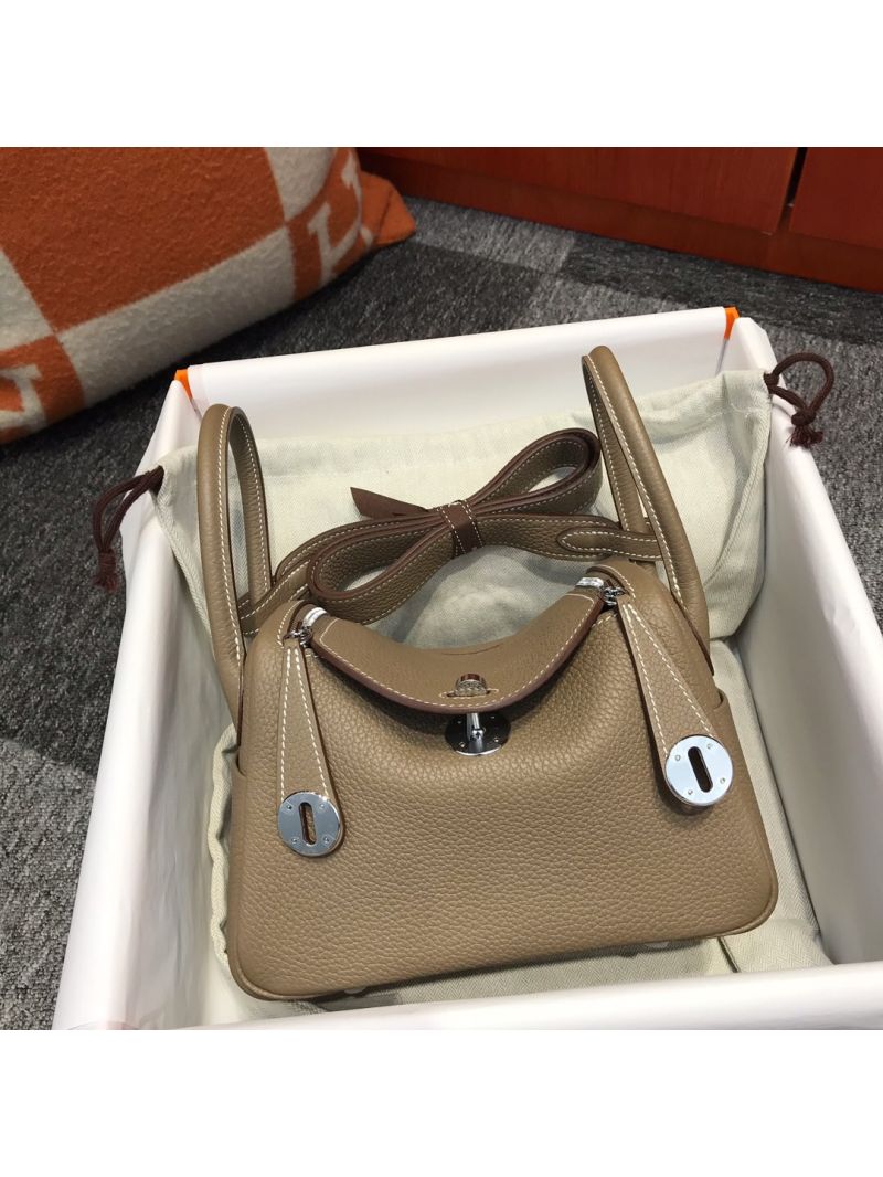 Hermes Mini Lindy 20cm Bag in Clemence Etude