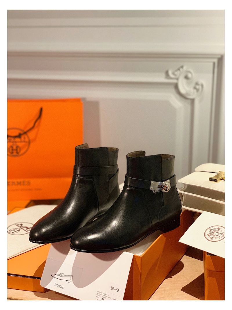 Hermes Neo Ankle Boot in Heritage Calfskin H202255Z Black