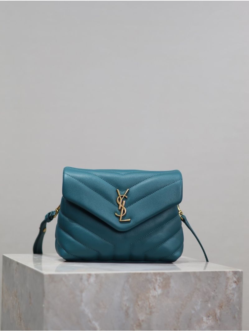 Yves Saint Laurent YSL Loulou Toy Bag In Matelassé "Y" Leather 467072 Malachite