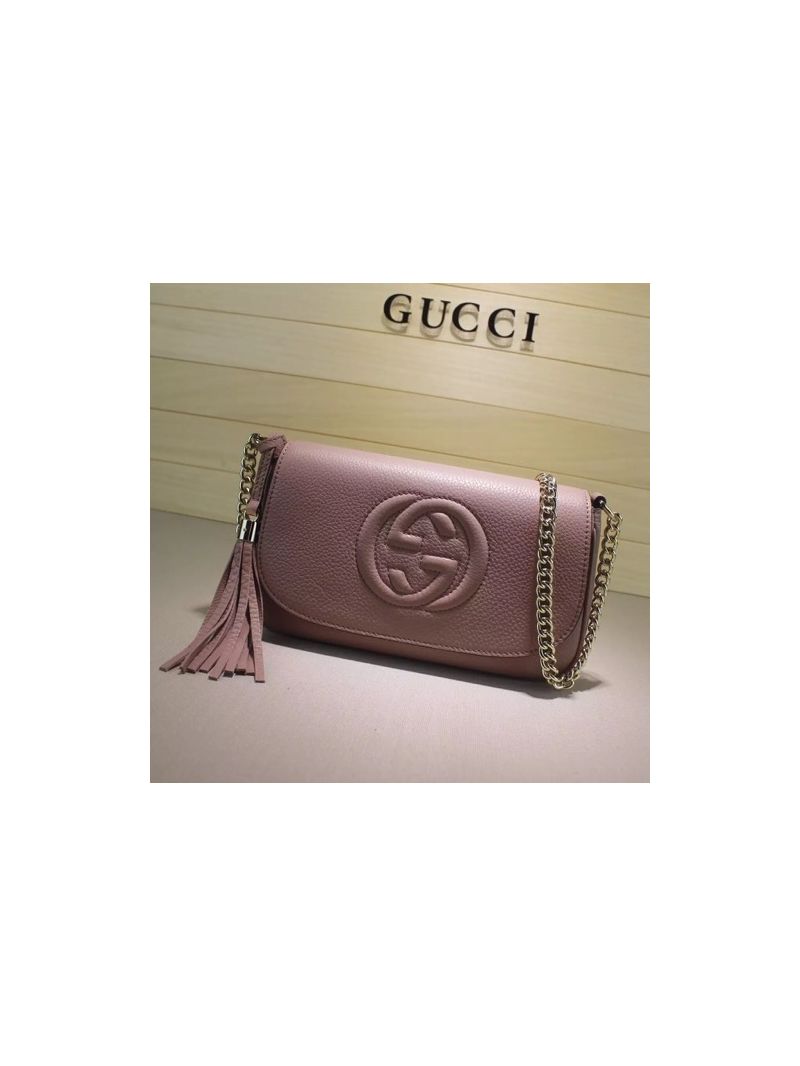 Gucci 336752 Soho leather shoulder bag Soft Pink