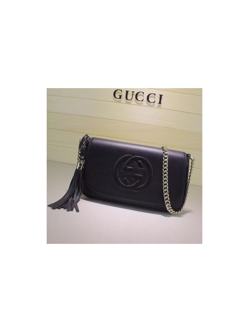 Gucci 336752 Soho leather shoulder bag Black