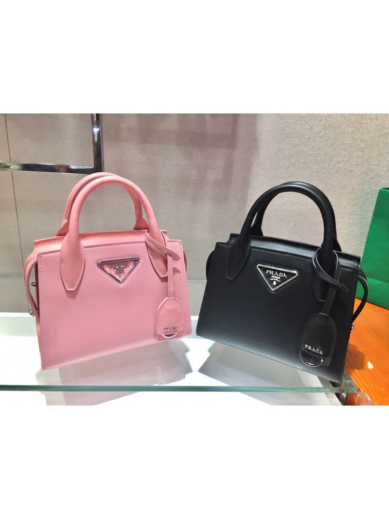 Prada Saffiano Leather Handbag 1BA269 Black