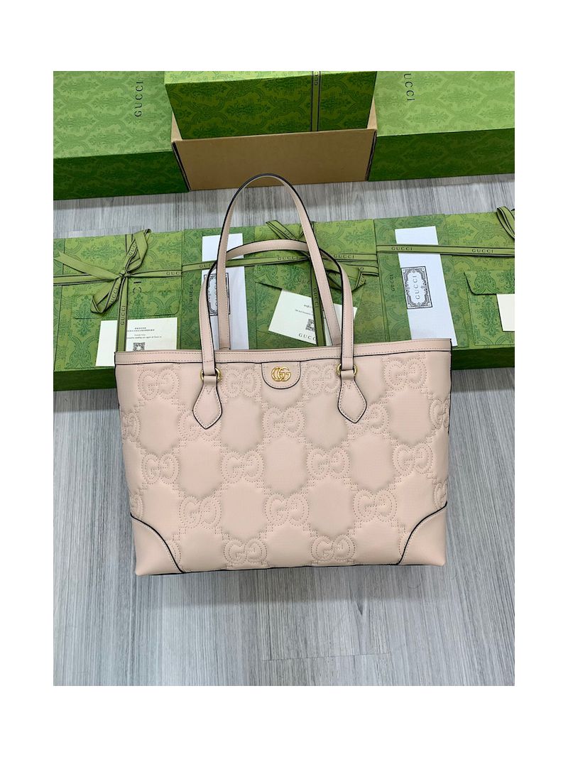 Gucci GG Matelassé leather medium tote 631685 Beige
