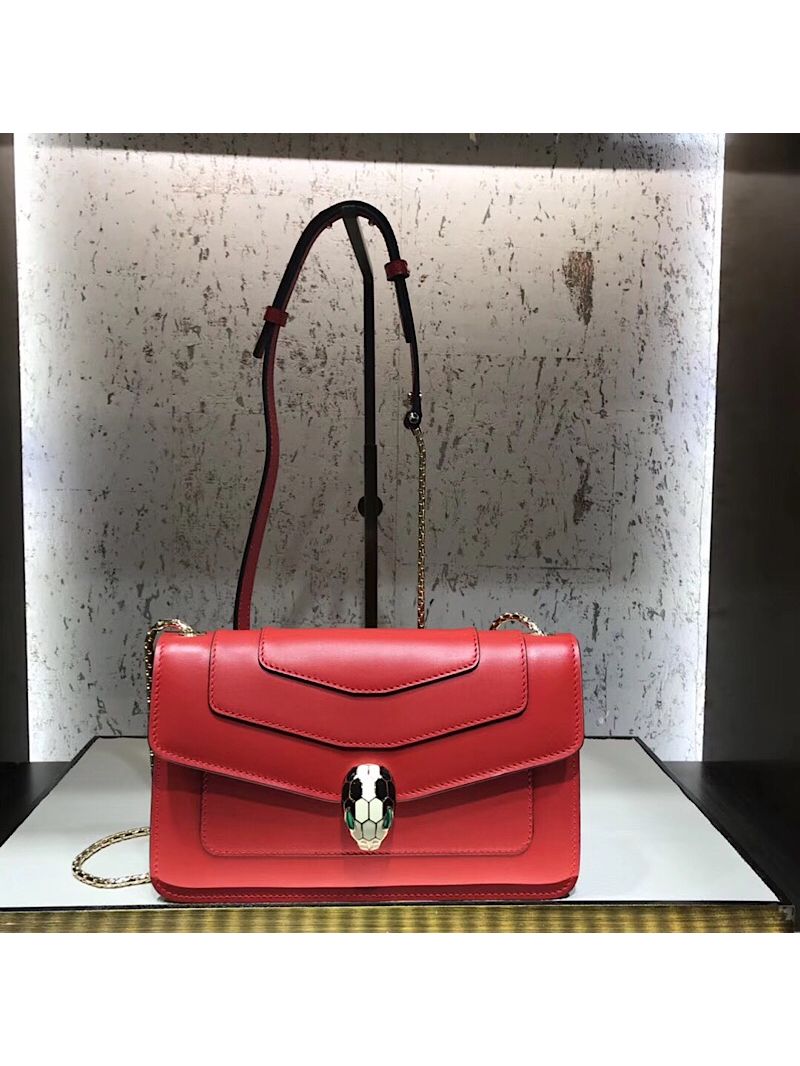 Bvlgari Serpenti Forever Flap Cover Bag 280177 Red