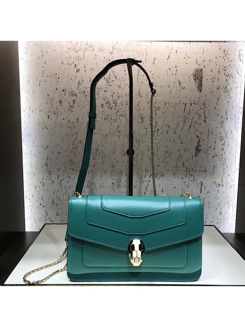 Bvlgari Serpenti Forever Flap Cover Bag 280177 Green