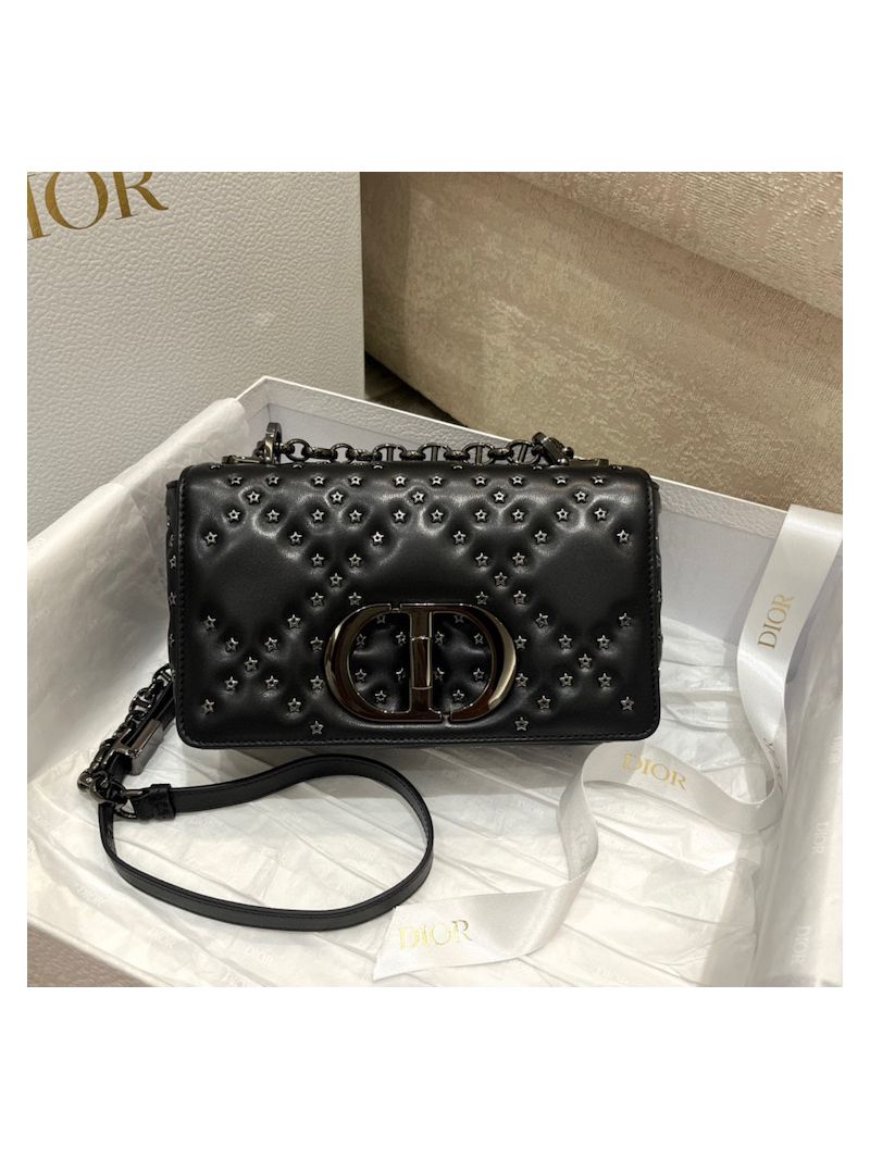 Dior Small Caro Bag Black Lucky Star Cannage Lambskin M9241U