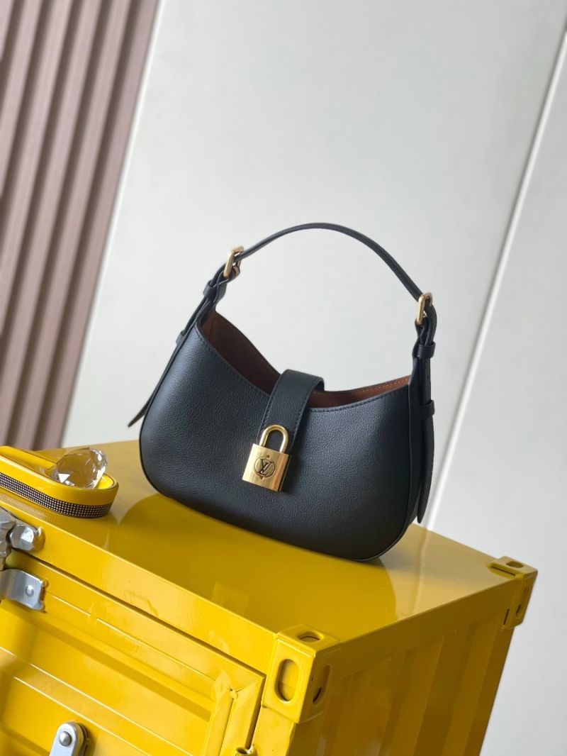 Louis Vuitton LV Low Key Shoulder Bag M24611 Grained Calfskin Black