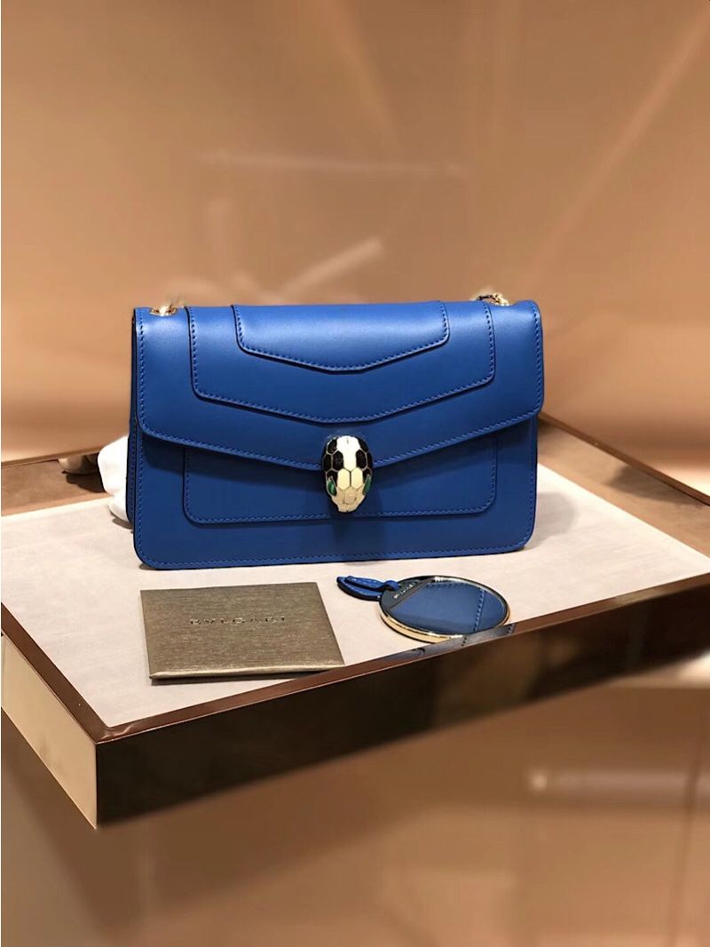 Bvlgari Serpenti Forever Flap Cover Bag 280177 Blue
