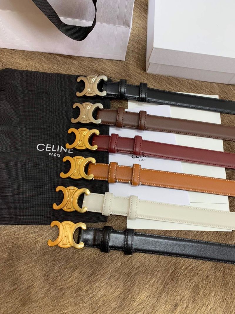 Celine Triomphe Belt In Smooth Calfskin 45AK93