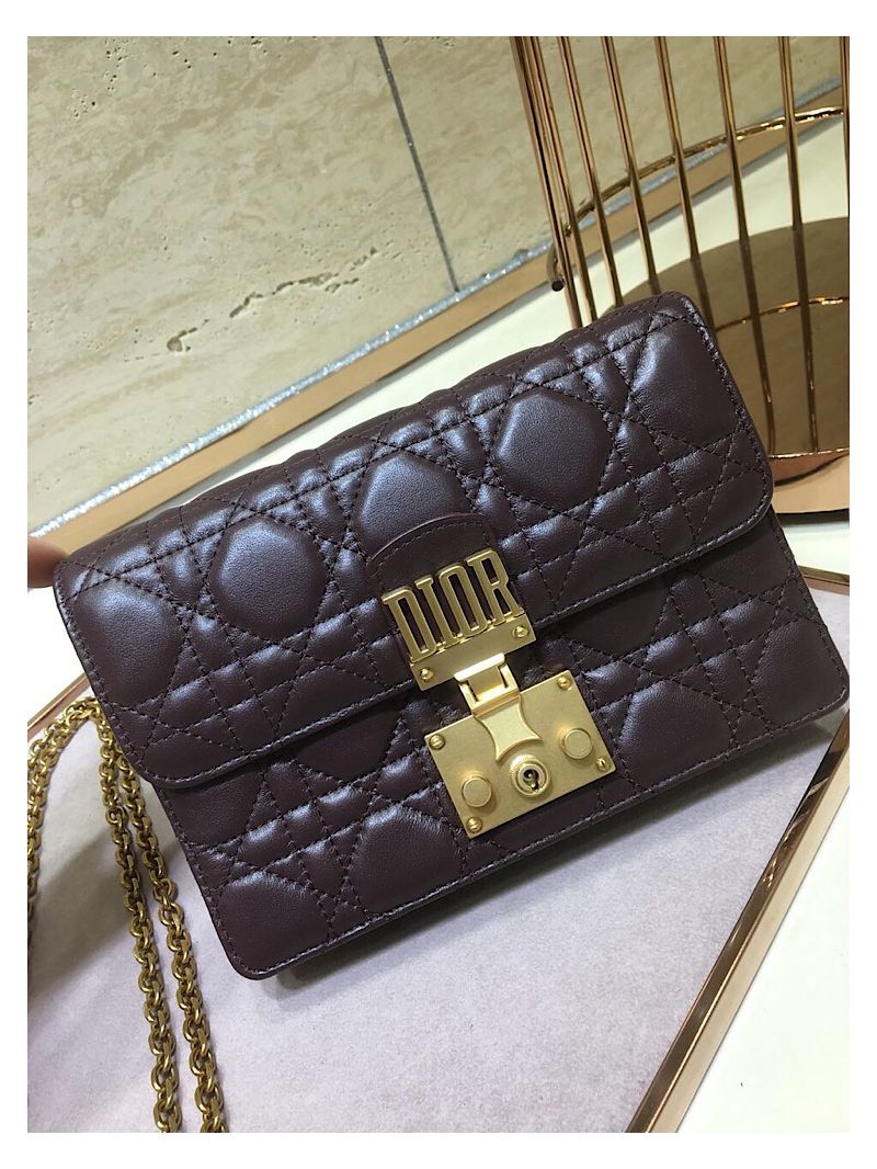 Dior Dioraddict Wallet On Chain Cutch Purple