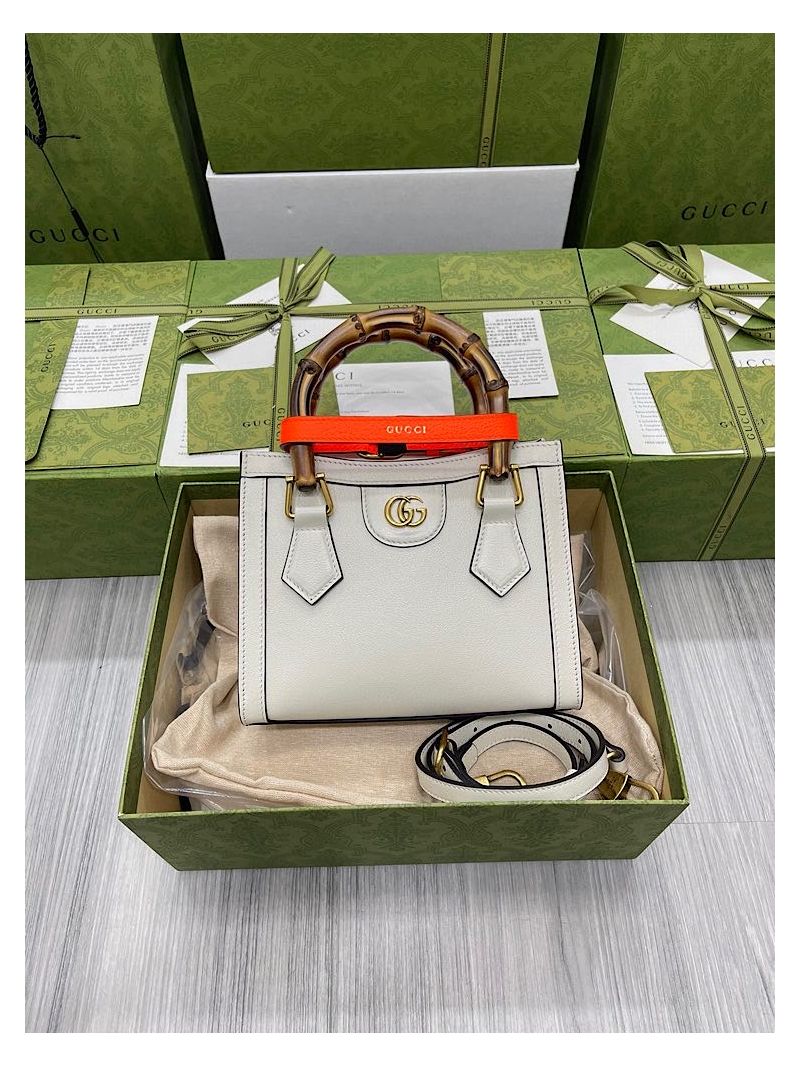 Gucci Diana Mini Tote Bag 655661 White