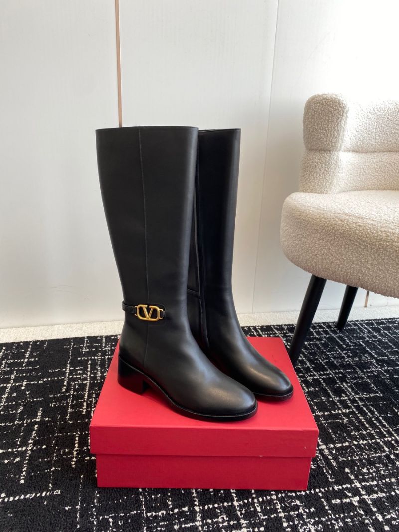 Valentino Vlogo Signature Calfskin Boot 30mm 3W2S0CT2 Black